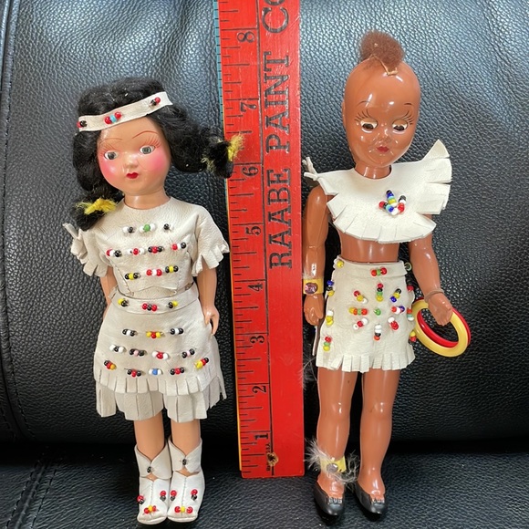 Vintage Boy and Girl Indian Dolls - Picture 11 of 11